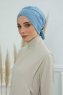 Ellie - Sky Blue Katoen Turban