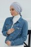 Ellie - Lichtgrijs Katoen Turban
