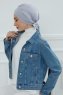 Ellie - Lichtgrijs Katoen Turban