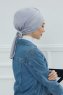 Ellie - Lichtgrijs Katoen Turban