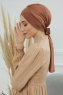 Ellie - Caramel Katoen Turban