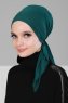 Felicia - Donkergroen Katoen Turban
