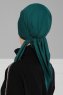 Felicia - Donkergroen Katoen Turban