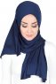 Sigrid - Marineblauw Katoen Hijab - Ayse Turban