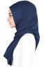 Sigrid - Marineblauw Katoen Hijab - Ayse Turban