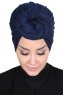 Sigrid - Marineblauw Katoen Hijab - Ayse Turban