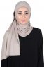 Sigrid - Taupe Katoen Hijab - Ayse Turban