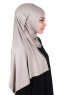 Sigrid - Taupe Katoen Hijab - Ayse Turban