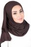 Sigrid - Bruin Katoen Hijab - Ayse Turban