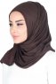 Sigrid - Bruin Katoen Hijab - Ayse Turban