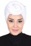 Sigrid - Wit Katoen Hijab - Ayse Turban
