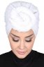 Sigrid - Wit Katoen Hijab - Ayse Turban