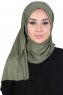 Sigrid - Khaki Katoen Hijab - Ayse Turban
