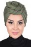 Sigrid - Khaki Katoen Hijab - Ayse Turban