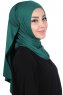 Sigrid - Donkergroen Katoen Hijab - Ayse Turban