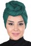 Sigrid - Donkergroen Katoen Hijab - Ayse Turban