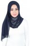 Joline - Marineblauw Premium Chiffon Hijab