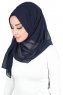 Joline - Marineblauw Premium Chiffon Hijab