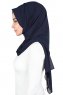 Joline - Marineblauw Premium Chiffon Hijab