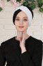 Fiona - Wit & Zwart Katoen Turban
