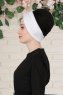 Fiona - Wit & Zwart Katoen Turban