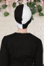 Fiona - Wit & Zwart Katoen Turban