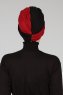 Fiona - Zwart & Bordeaux Katoen Turban