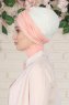 Fiona - Oudroze & Creme Katoen Turban