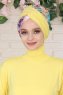 Fiona - Yellow Paint Katoen Turban