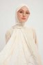 Fadime - Pearl White Gevormd Hijab