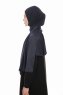 Farah - Marineblauw Jersey Hijab
