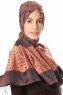 Alev - Zalm Gedessineerde Hijab
