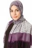 Alev - Purper Gedessineerde Hijab