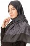Alev - Zwart Gedessineerde Hijab