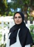 Alida - Zwarte Katoenen Hijab - Mirach