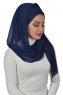 Alva - Marineblauw Praktisch Hijab & Onderkapje