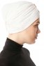 Arwa - Creme Crepe Chiffon Turban - Sehr-i Sal