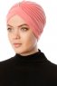 Arwa - Framboos Crepe Chiffon Turban - Sehr-i Sal