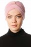Arwa - Donker Roze Crepe Chiffon Turban - Sehr-i Sal