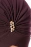 Arwa - Pruim Crepe Chiffon Turban - Sehr-i Sal