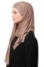 Asya - Donker Taupe Praktisch Viscose Hijab