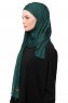 Asya - Donkergroen Praktisch Viscose Hijab