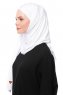 Asya - Wit Praktisch Viscose Hijab