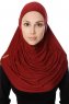 Ava - Bordeaux Al Amira One-Piece Hijab - Ecardin