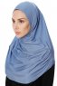 Ava - Indigo Al Amira One-Piece Hijab - Ecardin