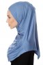 Ava - Indigo Al Amira One-Piece Hijab - Ecardin