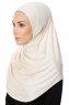 Ava - Licht Beige Al Amira One-Piece Hijab - Ecardin