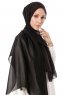 Ayla - Zwart Chiffon Hijab