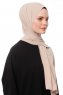 Aylin - Beige Medine Silk Hijab - Gülsoy