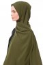 Aylin - Khaki Medine Silk Hijab - Gülsoy
